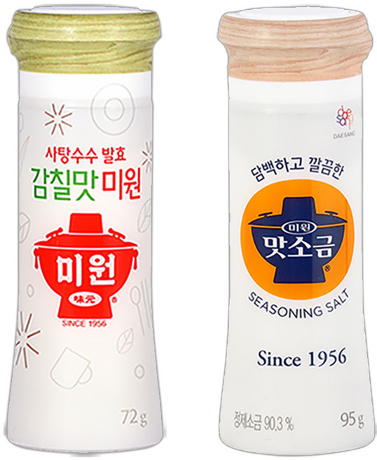 청정원 맛소금 95g(용기형) + 감칠맛미원 72g(용기형) 세트, 1세트, 167g