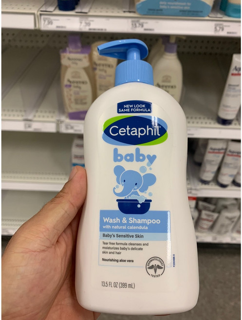 Cetaphil 세타필 베이비 워시 앤 샴푸 399ml x 2개세트 / 유기농 카렌듈라 함유, 2개