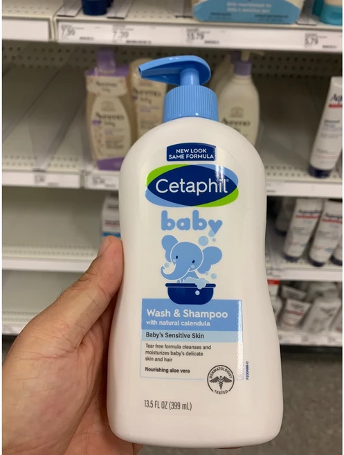 Cetaphil 세타필 베이비 워시 앤 샴푸 399ml x 2개세트 / 유기농 카렌듈라 함유, 2개 - 쿠팡