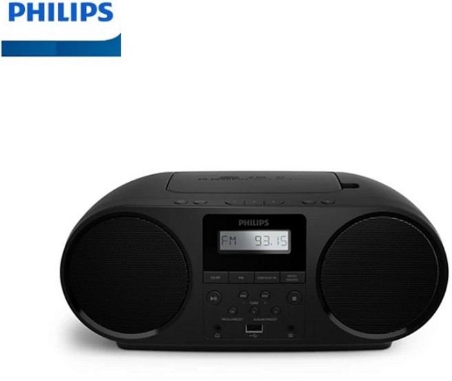 필립스 라디오 카세트 CD 플레이어, 블랙, AZ388/61