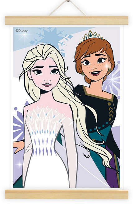 디즈니 보석 십자수 DIY 행잉 세트 엘사와 안나 20X30, 1개