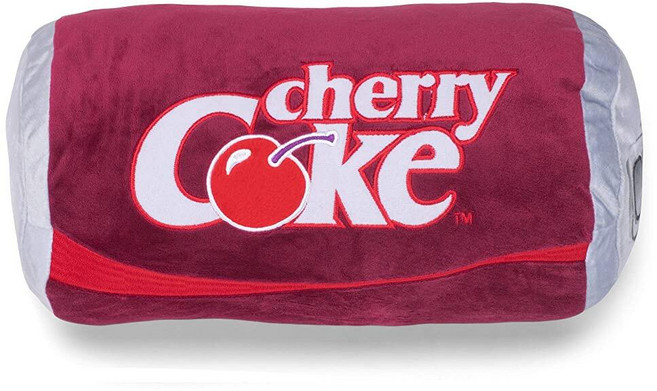 Mark Feldstein & Associates 체리 코카콜라 캔 레트로 레드 34.3cm(13.5인치) 폴리에스터 원단 장식용 쿠션 109489