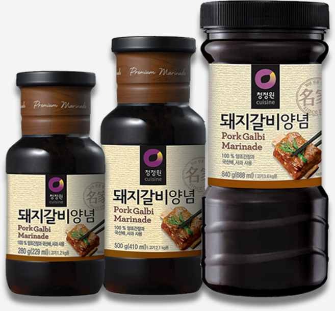 청정원 돼지갈비 양념 280g 500g 840g 소갈비소스 간편양념, 15개