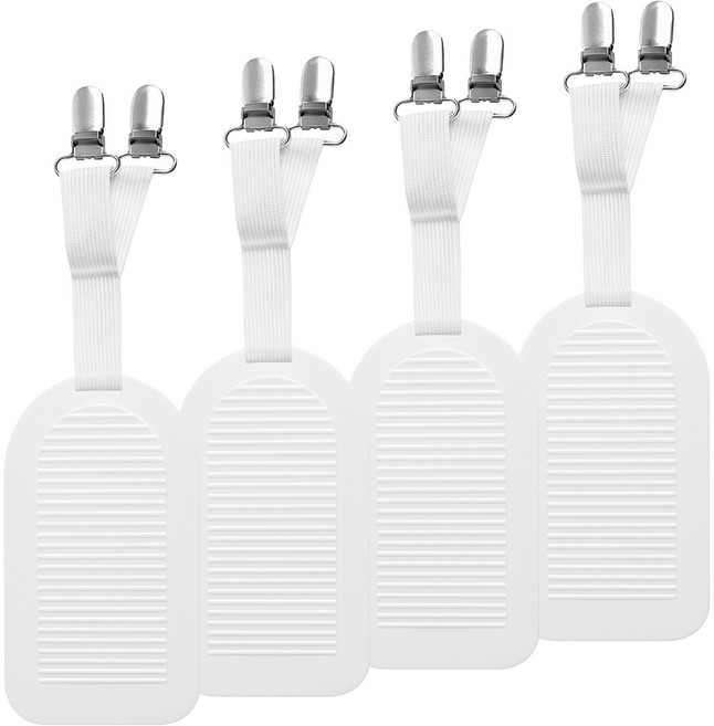 리빙만렙 침대패드 고정집게 밀림방지, 4세트, 화이트