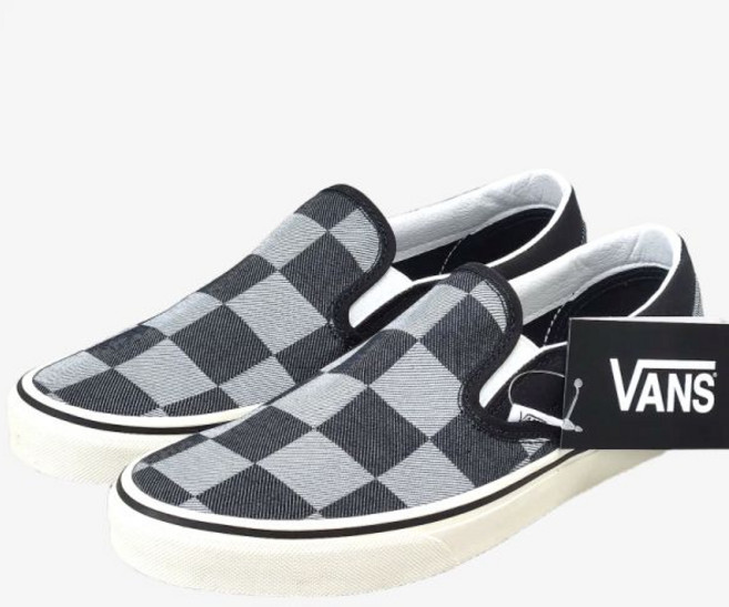반스 클래식 슬립온 모노 체커보드 블랙 VN000D5PBMA