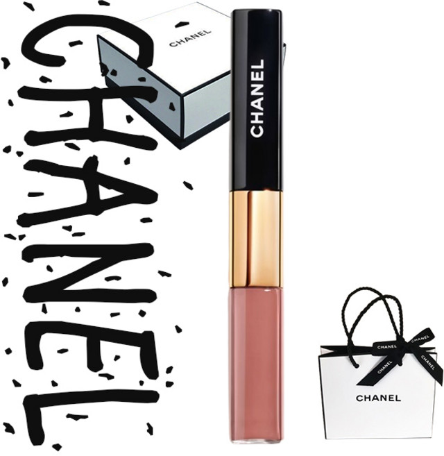 샤넬 르 루쥬 듀오 (틴트&글로스) [백화점 제품], 1개, 186 핑크 누드(선물포장), 8ml