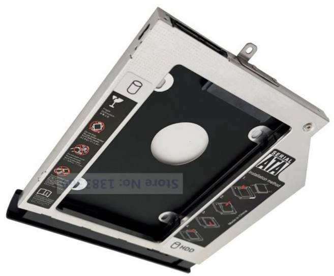 베젤 패널 포함 2세대 2.5 SATA 세컨드 하드 드라이브 SSD HDD 광학 슬롯 캐디 프레임 브래킷 트레이 Acer