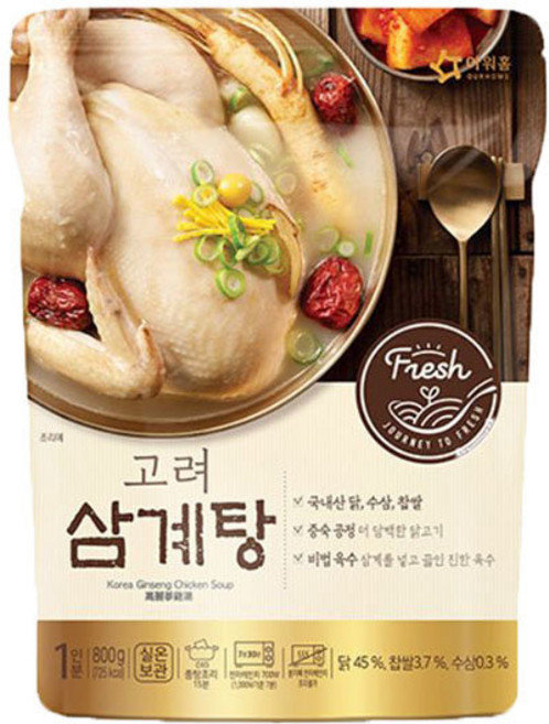아워홈 고려 삼계탕 800g 실온보관, 1개