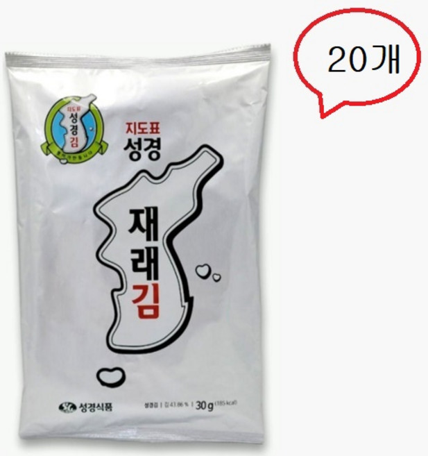 지도표성경 재래김 전장김, 20개, 30g