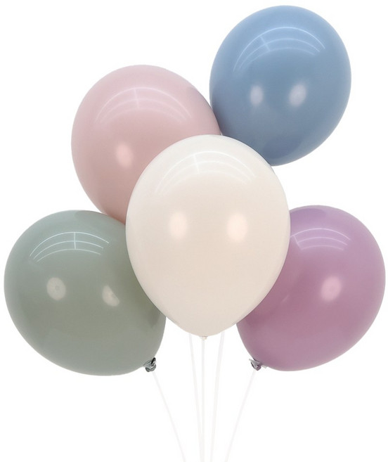 파티짱 파스텔 더스크 혼합 색상 풍선 100개입, 30cm 혼합 색상 풍선 (100개입/파스텔더스크)