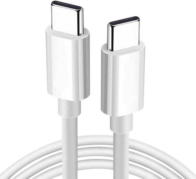 電池哥 雙Type-C充電線 雙頭Type-C PD快充 5A大電流 100W快充 E-marker, 1個, TYPE-C白色1米100W, 1m