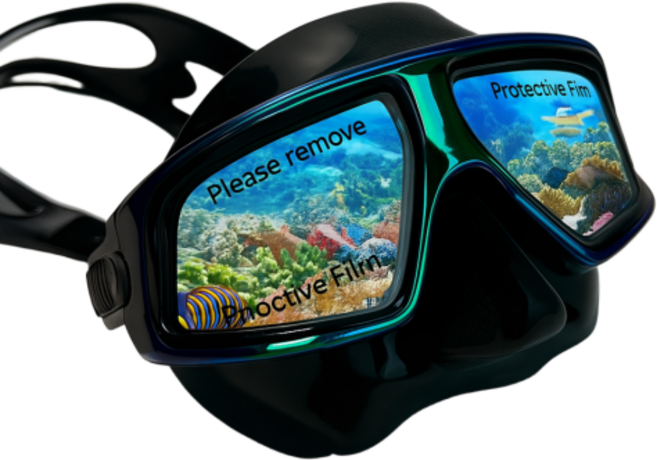 솔딥다이브 오로라 스노쿨링 프리다이빙 마스크, 블랙