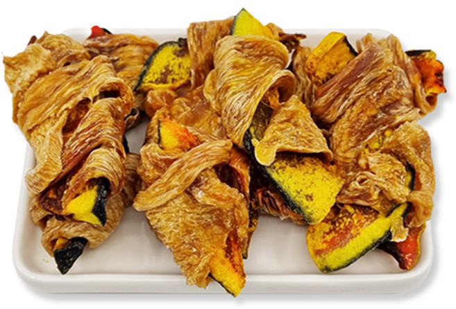 국내제작 단호박과 닭가슴살로 만든 치단말이 육포 다이어트와 소화흡수에 좋은 강아지수제간식 70g, 1개