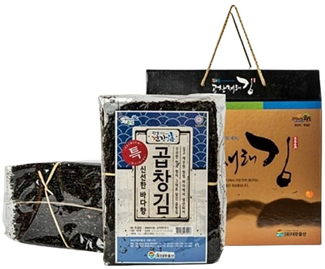 대한물산 선물세트 대용량곱창김 200매 완도산, 1세트