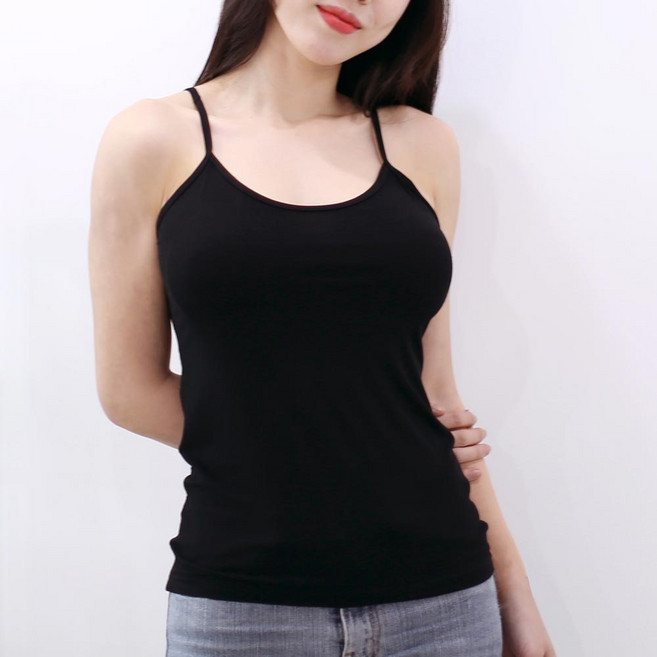 모달 국내산 여성 끈나시 이너 캐미솔 슬리브리스