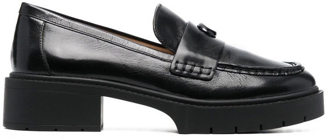 코치 레아 청키 솔 가죽 로퍼