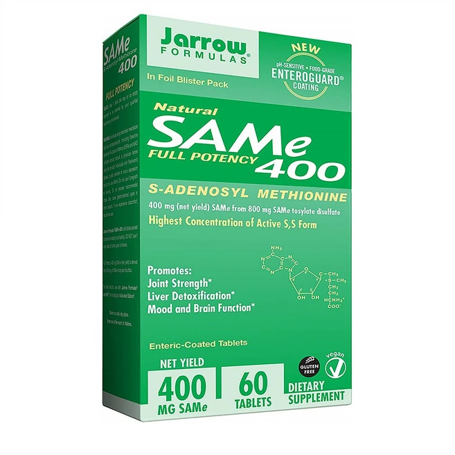 Jarrow Formulas SAM-e 자로우 포뮬라 400mg 60정, 1, 1개 - 쿠팡