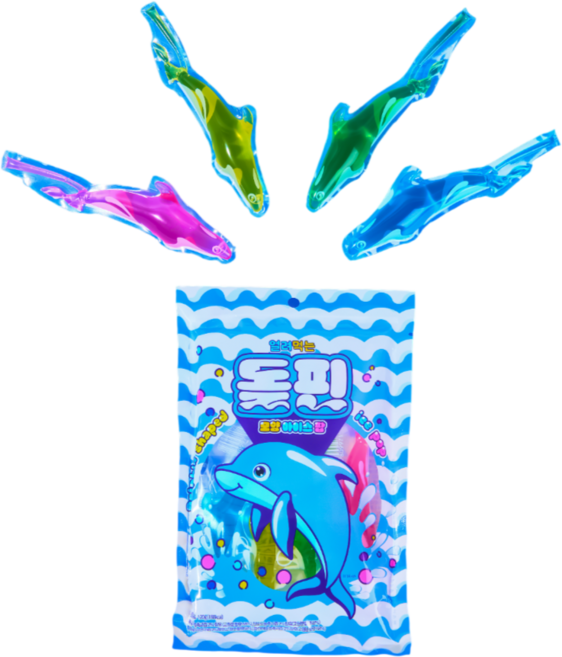 돌핀모양 아이스팝 젤리 얼려먹는 아이스 젤리 디저트 간식, 1개, 120g