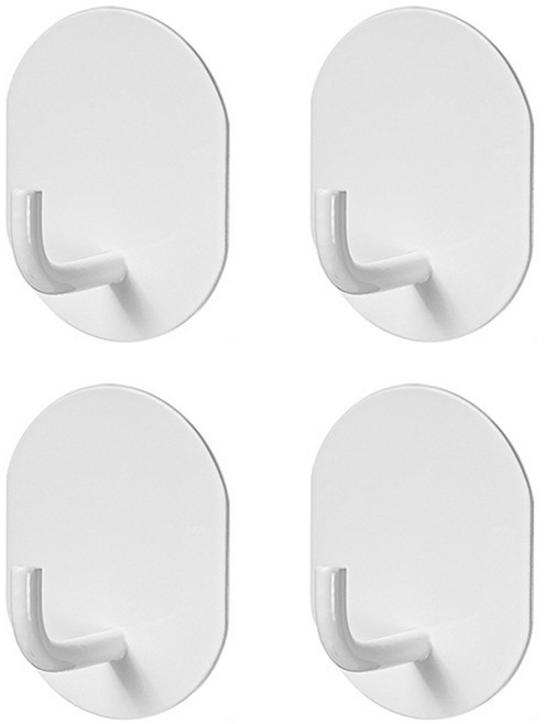 리얼락 강력 냉장고 반영구 자석 후크 4P, 1세트, 화이트