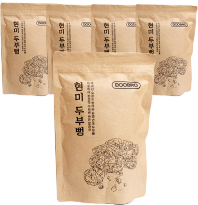 오분도 현미 두부뻥 무설탕 구워만든 현미뻥튀기, 5개, 60g