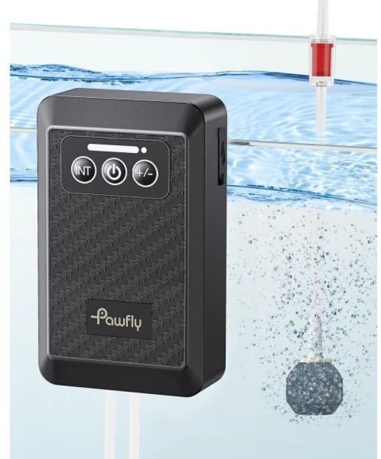 Pawfly Aquarium 리튬 배터리 구동 공기 펌프 USB 충전식 산소 5100갤런 어항용 휴대용 미끼 공급 야외 낚시 및 어류 운반용, 10 to 60 Gal（3 W）, 1개 - 쿠팡
