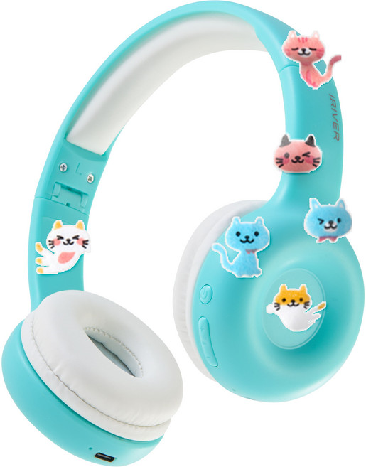 아이리버 무선 블루투스 어린이 키즈 헤드폰 IKH-B700i 청력보호기능 어학용 영상시청 음악감상 기내용 유무선겸용 헤드셋, 민트