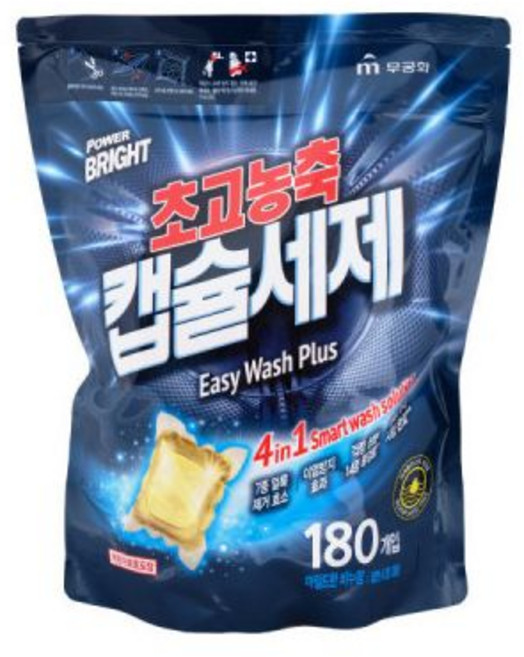 파워브라이트 초고농축 캡슐세제 180입 1개, 180, 1