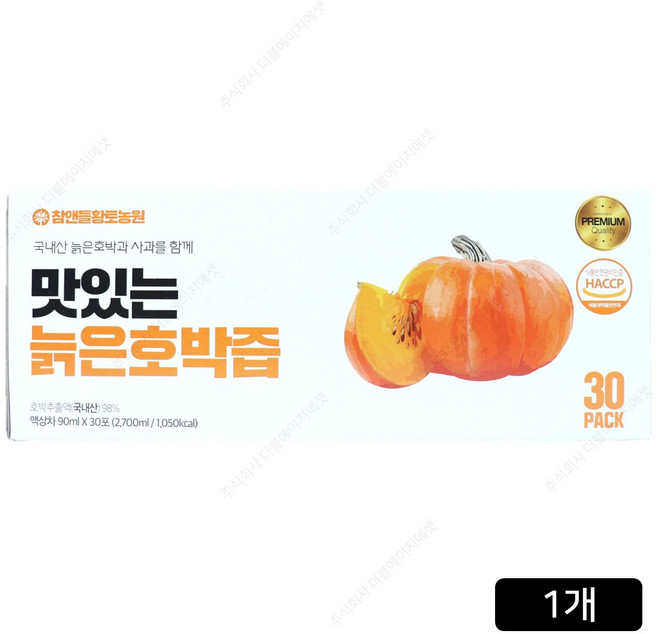 참앤들황토농원 맛있는 늙은 호박즙, 90ml, 30개