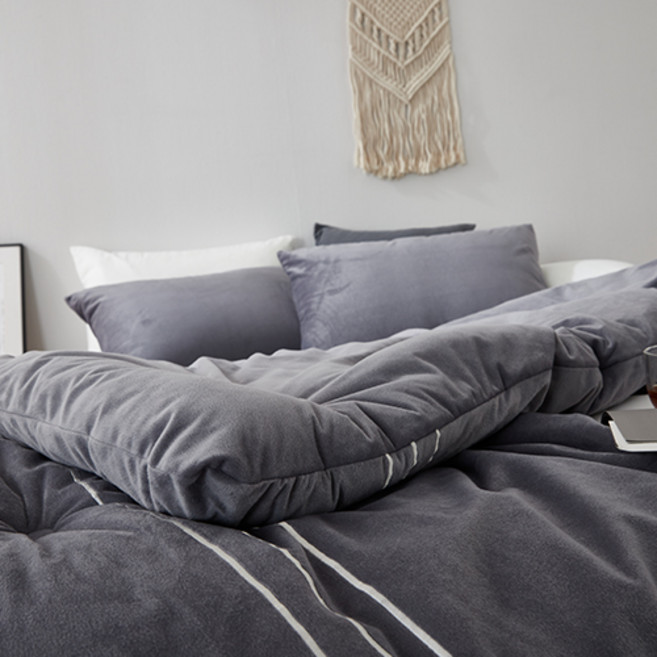 클래식 모노톤 양면 극세사 이불