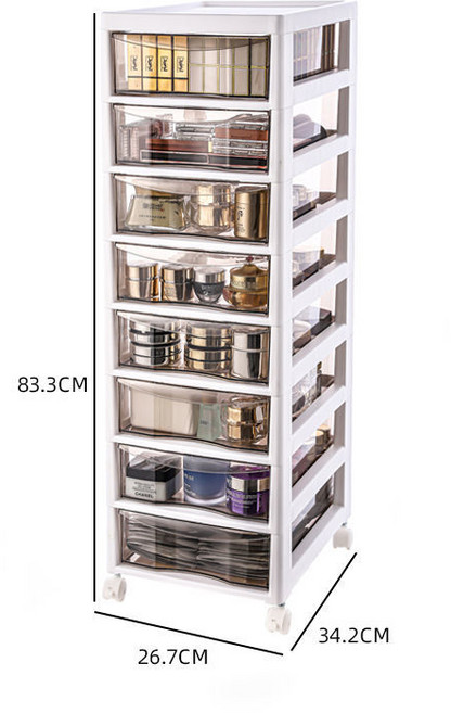 [항공배송] 인터넷 연예인 라이트 럭셔리 화장품 보관함 바닥 다층 보관함 데스크탑 서랍 립스틱 보석 보관 캐비닛, 1개