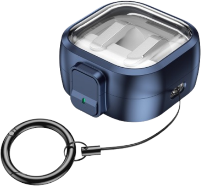 투에이비 갤럭시 버즈4/버즈4 프로 스냅 클로저락 투명 분실방지 케이스, 1개, 네이비, 갤럭시 버즈4/버즈4프로