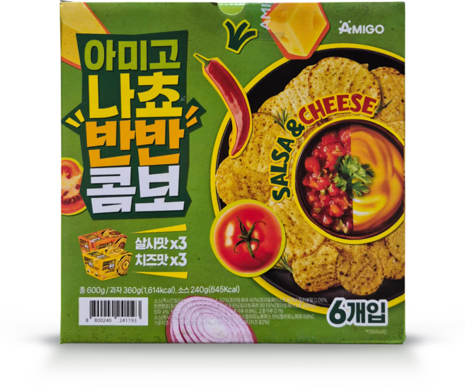 아미고 나쵸 반반 콤보, 600g, 1개