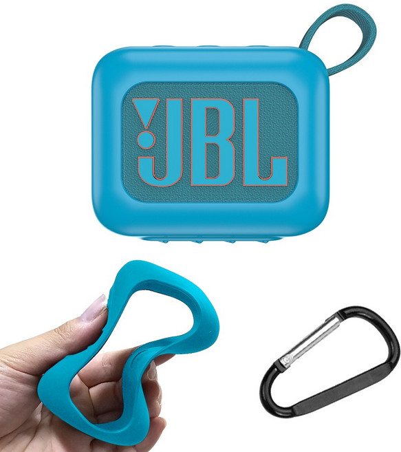 JBL GO4 호환 케이스 실리콘 보호 케이스 JB41, 블루