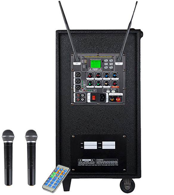 그레이스 400W USB SD포트 블루투스 무선 마이크 2p + 엔터그레인 충전식휴대용 이동형앰프, EG-410