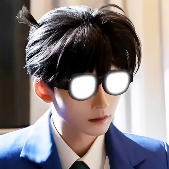 허니잼 웃긴 명탐정 코난 안경 애니메이션 캐릭터 선글라스 쓸데없는 웃긴 선물 파티소품 코스튬, 1개