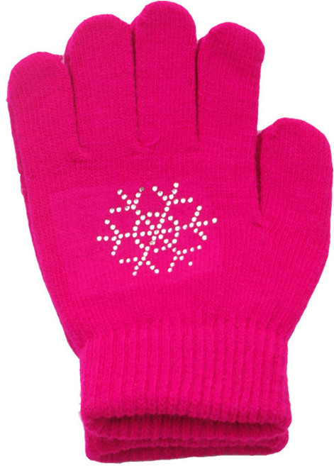 피겨 스케이트 장갑 미끄럼 방지 빙상장 방한 방풍 니트 Z-6039, 핑크, 1개