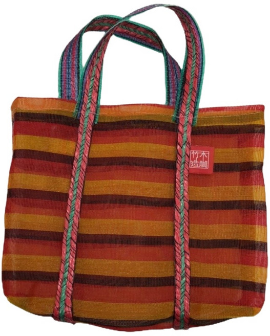 茄芷袋 環保復古手提袋 黃黑紅色