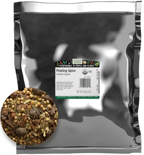 프론티어 코-옵 유기농 피클링 향신료 1파운드(454g) 프론티어 코-옵 유기농 피클링 향신료 1파운드(454g), 1개, 453.59g - 쿠팡