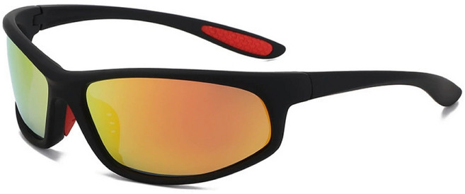 어반카디오 초경량 제니 러닝 선글라스 런닝 방풍 편광 스포츠 안경, 솔라핏 러닝 선글라스, 레드블랙, 1개