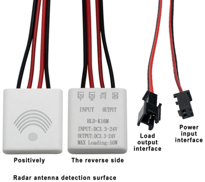 5.8GHz 마이크로파 모션 센서 스위치 LED 램프 DC 3.3-24V 50W 레이더 센서 모듈 모션 디텍터 고감도 120, [01] 옵션1