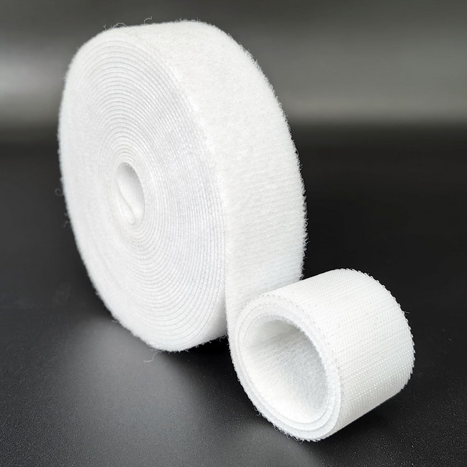 다양한 색상 양면 벨크로 1CM*50M, 1개, 흰색