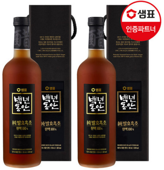 샘표 백년동안 순발효흑초원액 /집들이선물, 750ml