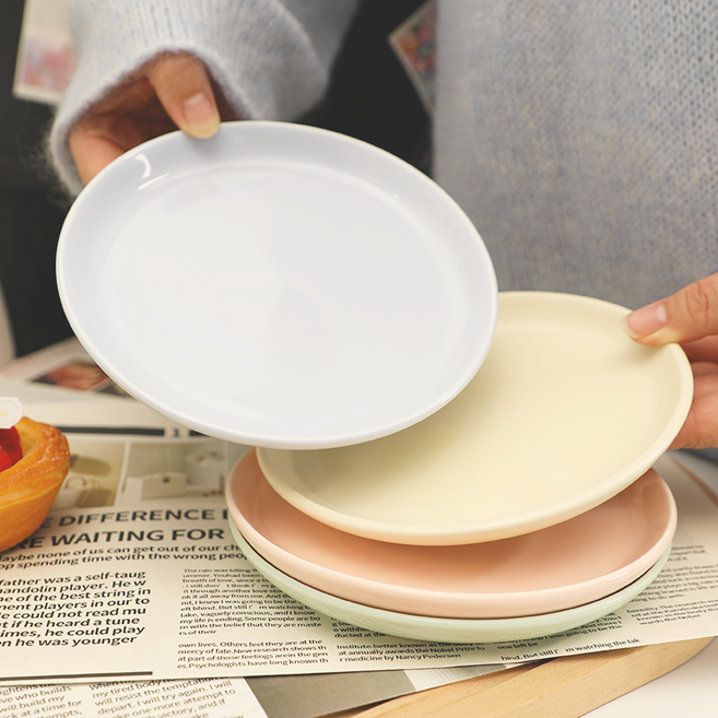 크림풍 샐러드 간식접시 가정용 과일접시 반찬 접시 세트 15cm[생일 선물추천해요], 4개, 혼합색상