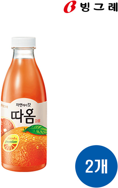 빙그레 따옴 자몽 (아이스박스포장), 2개, 730ml