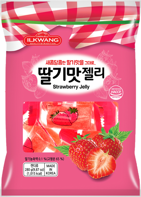 딸기맛젤리, 280g, 1개