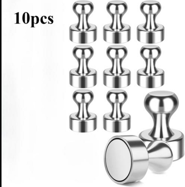 와인셀러 와인 냉장고 실버 네오디뮴 자석 엄지 흡입 컵 초강력 하드웨어 집 개선용 5-12 개, 2) 10PCS, 없음