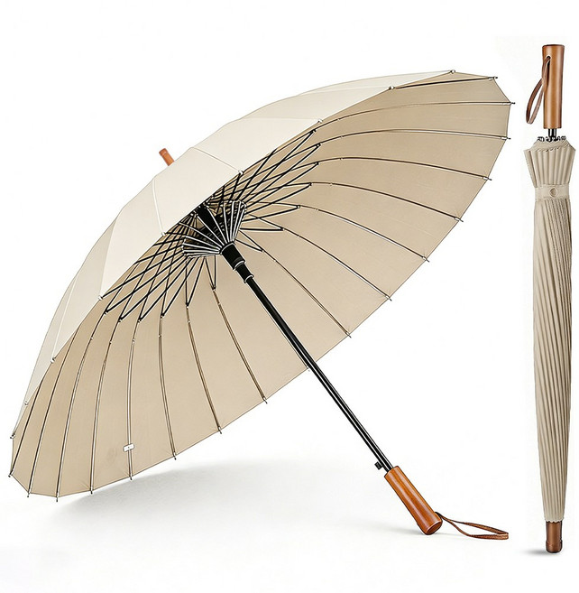 장우산 24살대 대형 자외선차단 장우산 프리미엄 자동 골프우산 여행 등산