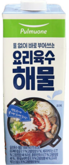풀무원 요리육수 해물, 1L, 8개