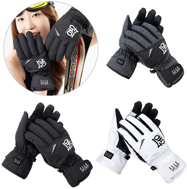 엘르스포츠 스키 스노우 보드 터치 방수 1945 고급형 겨울장갑 남여공용(2303), 멜란지그레이, 1개