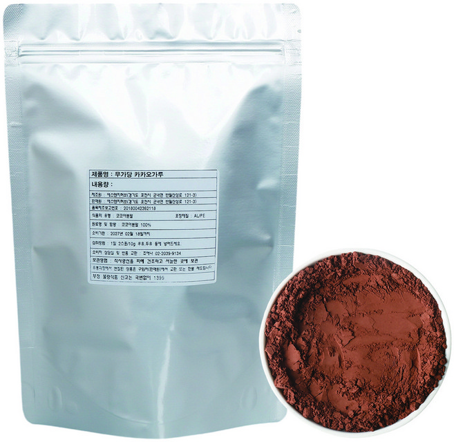 죠애나 무가당 코코아 카카오 가루 파우더 분말 100%, 2개, 500g